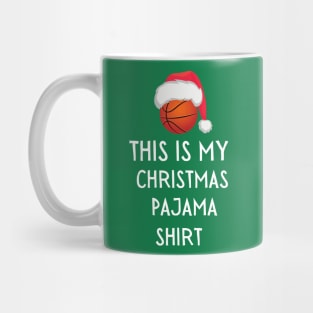 This Is My Christmas Pajama Shirt Basketball Christmas Design Mug